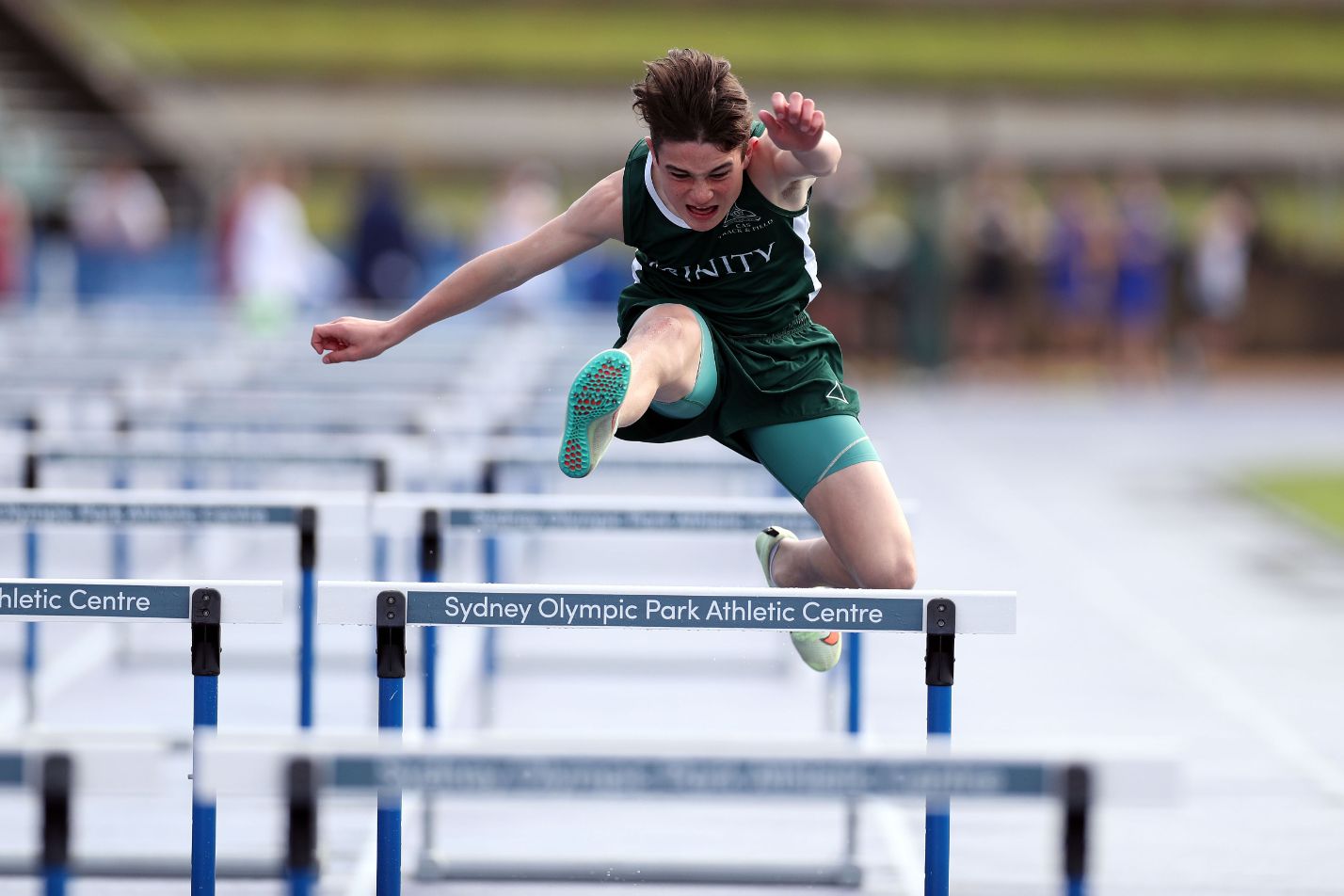B Prideaux (9WH) in the 100m Hurdles