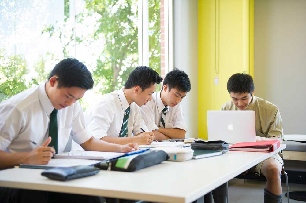Senior School students studying