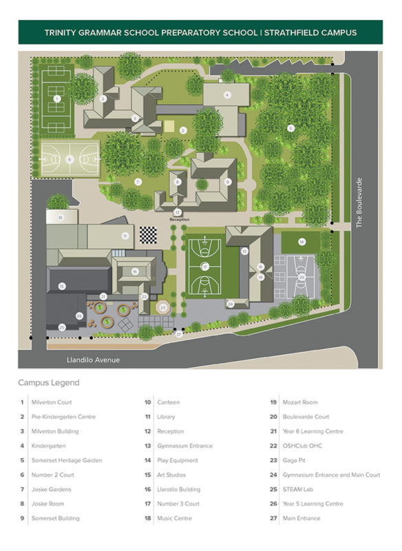 Trinity Grammar Strathfield Campus Map